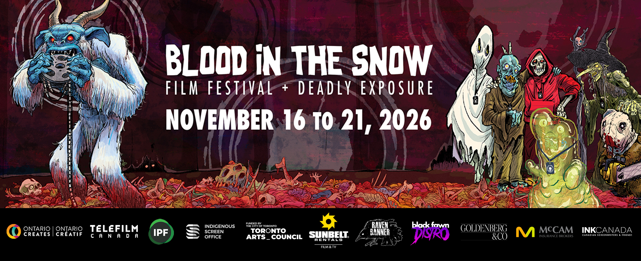BITS 2026 festival poster: November 16–21, 2026, Isabel Bader Theatre